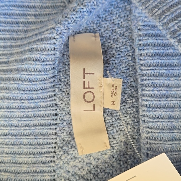 Loft Heathered Blue Boatneck Sweater - Picture 6 of 8